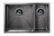 Meir Lavello Kitchen Sink - One and Half Bowl 670 x 440 - Gunmetal Black