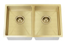 Meir Lavello Kitchen Sink - Double Bowl 760 x 440 - Brushed Bronze Gold