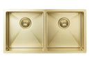 Meir Lavello Kitchen Sink - Double Bowl 860 x 440 - Brushed Bronze Gold