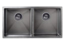 Meir Lavello Kitchen Sink - Double Bowl 860 x 440 -  Gunmetal Black