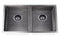 Meir Lavello Kitchen Sink - Double Bowl 860 x 440 -  Gunmetal Black