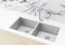 Meir Lavello Kitchen Sink - Double Bowl 860 x 440 - Brushed Nickel
