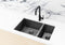 Meir Lavello Kitchen Sink - One and Half Bowl 670 x 440 - Gunmetal Black