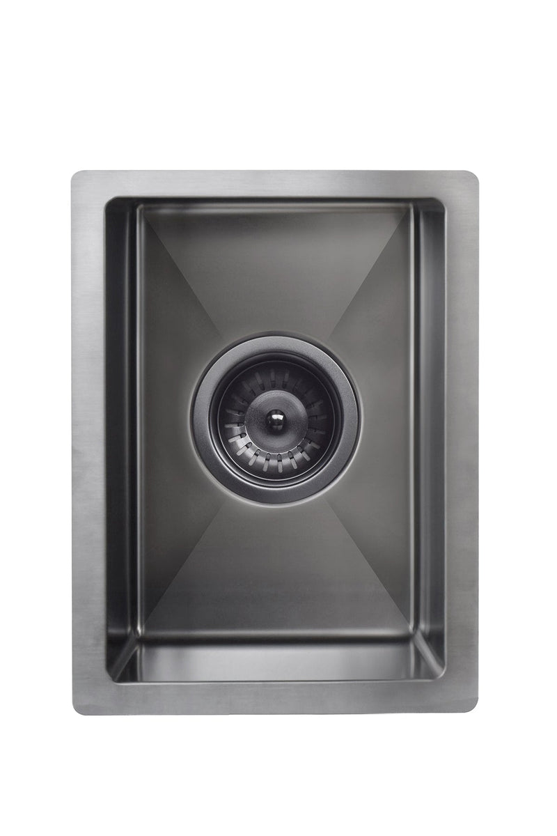 Meir Lavello Bar Sink - Single Bowl 382 x 272 - Gunmetal Black