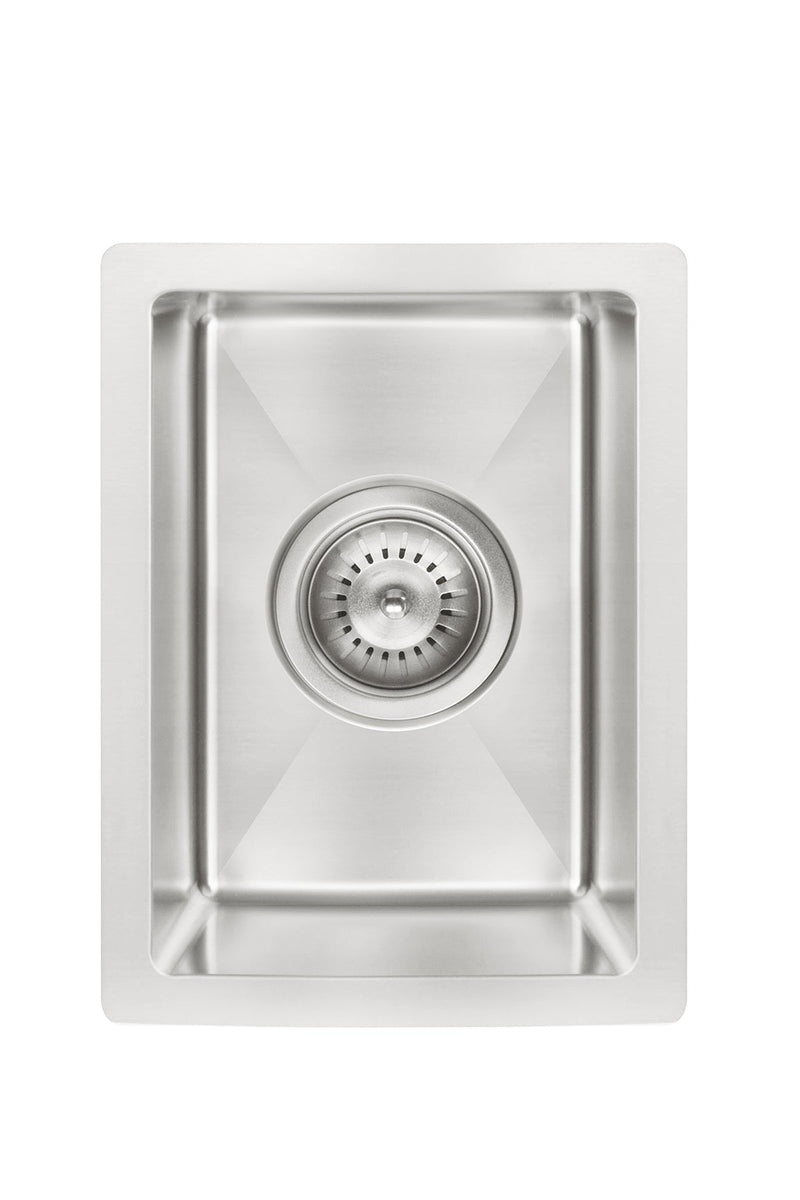 Meir Lavello Bar Sink - Single Bowl 382 x 272 - Brushed Nickel