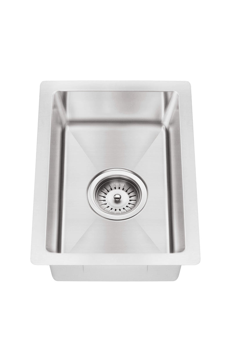 Meir Lavello Bar Sink - Single Bowl 382 x 272 - Brushed Nickel