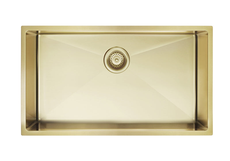 Meir Lavello Kitchen Sink - Single Bowl 760 x 440 - Brushed Bronze Gold