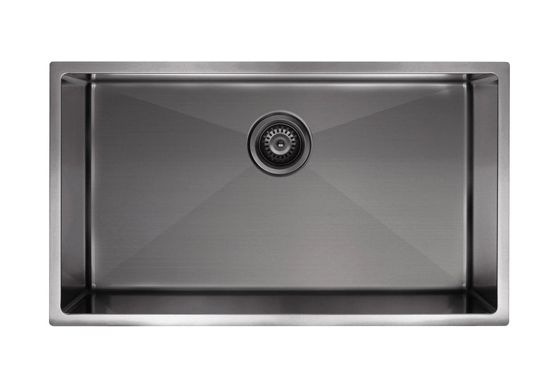 Meir Lavello Kitchen Sink - Single Bowl 760 x 440 - Gunmetal Black