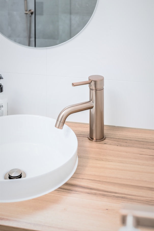 Meir Basin Pop Up Waste 32mm - Overflow / Slotted - Champagne
