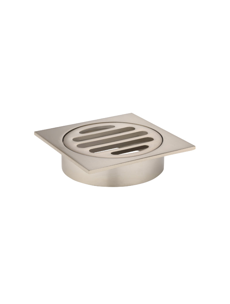 Meir Square Floor Grate Shower Drain 80mm outlet - Champagne