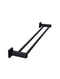 Square Double Towel Rail 600mm - Matte Black