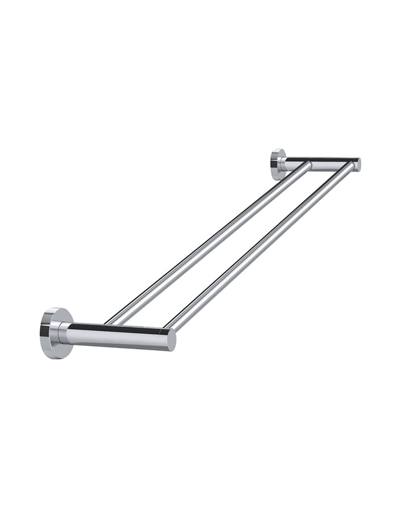 Meir Round Double Towel Rail 600mm - Polished Chrome