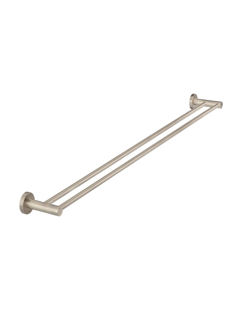 Meir Round Double Towel Rail 900mm - Champagne