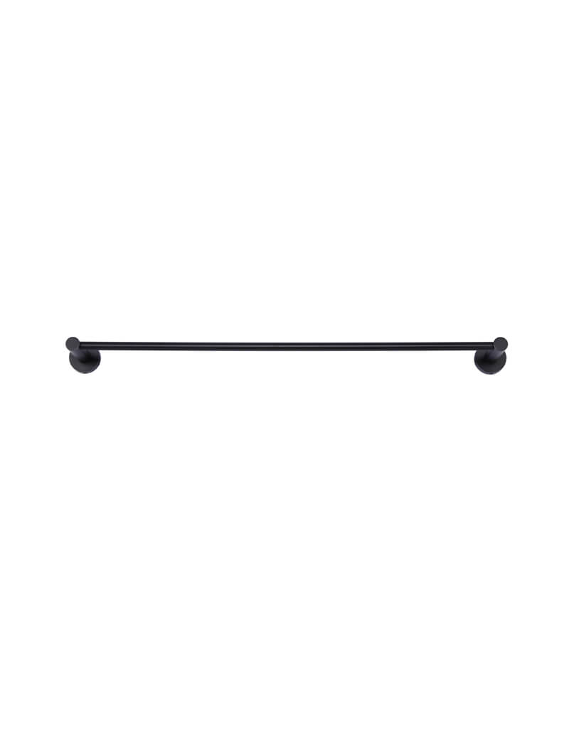 Meir Round Single Towel Rail 600mm - Matte Black