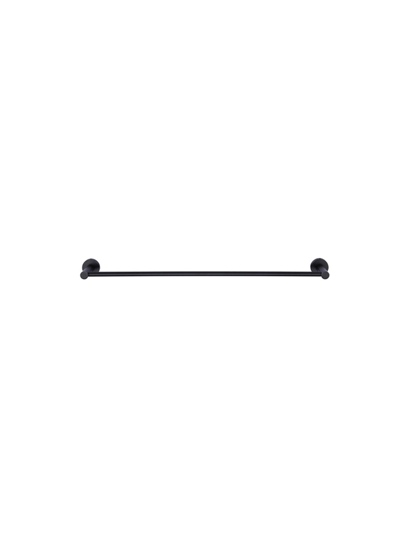 Meir Round Single Towel Rail 600mm - Matte Black