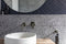 Meir Round Wall Mixer Paddle Handle - Shadow Gunmetal