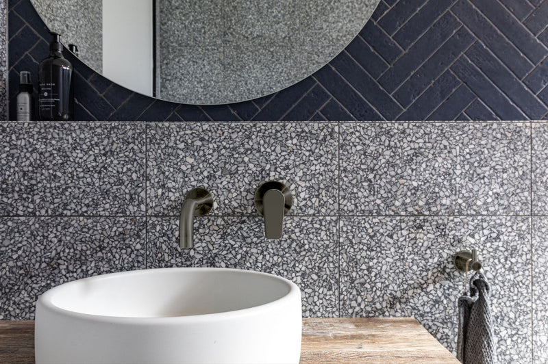 Meir Round Wall Mixer Paddle Handle - Shadow Gunmetal