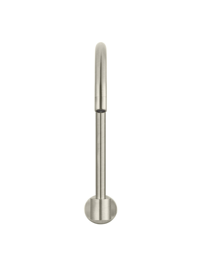 Round High-Rise Swivel Wall Spout - PVD Brushed Nickel