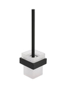 Square Toilet Brush & Holder - Matte Black