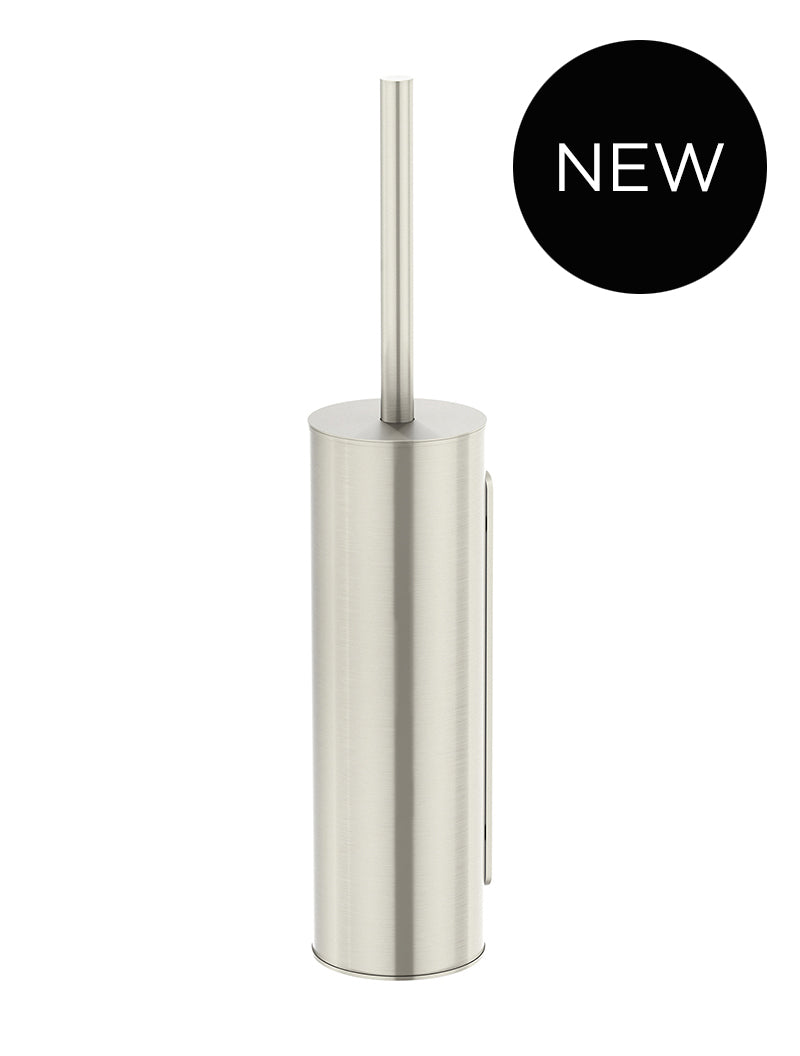 Meir Round Toilet Brush & Holder - PVD Brushed Nickel