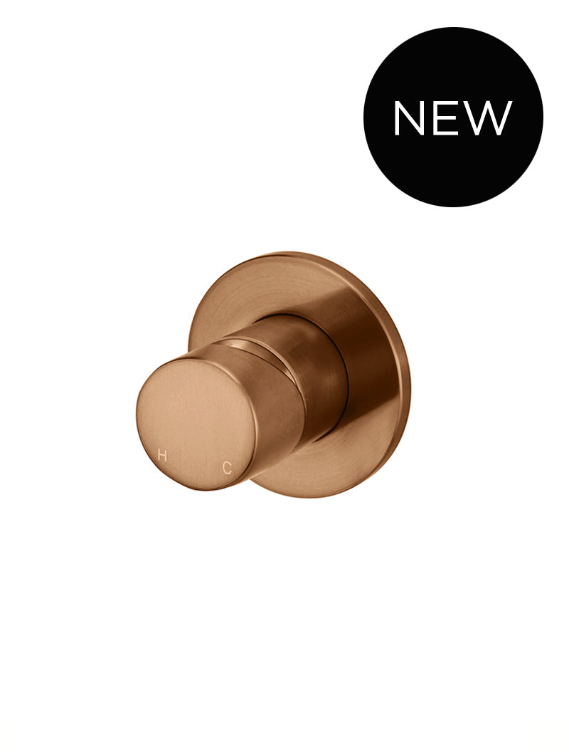 Meir Round Wall Mixer Pinless Handle Trim Kit (In-wall Body Not Included) - Lustre Bronze