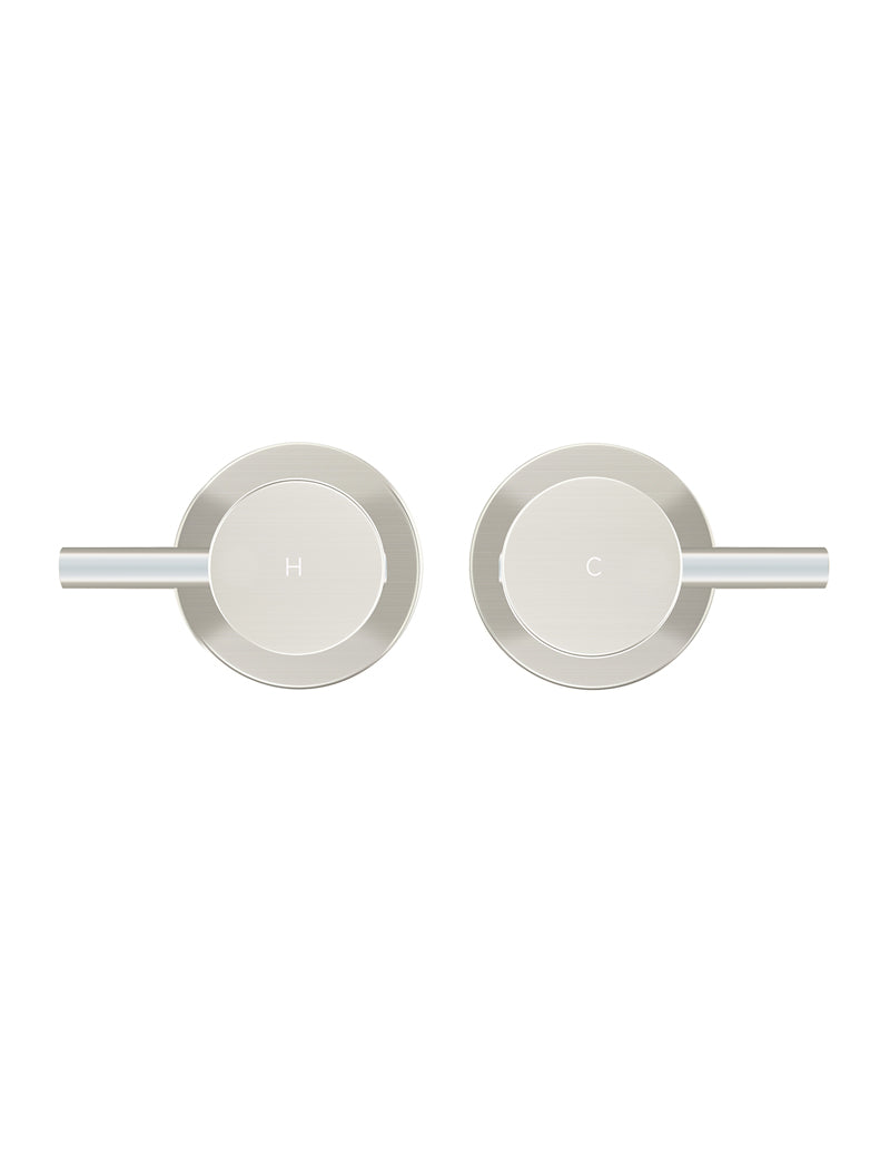 Round Quarter Turn Wall Top Assemblies - PVD Brushed Nickel