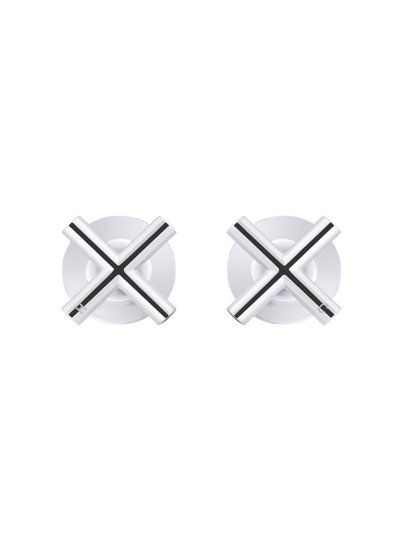 Round Cross Handle Jumper Valve Wall Top Assemblies - Polished Chrome
