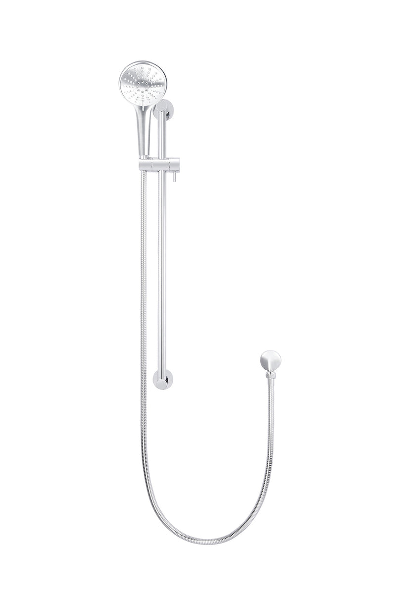 Meir Round Three Function Hand Shower on Rail Column - Polished Chrome