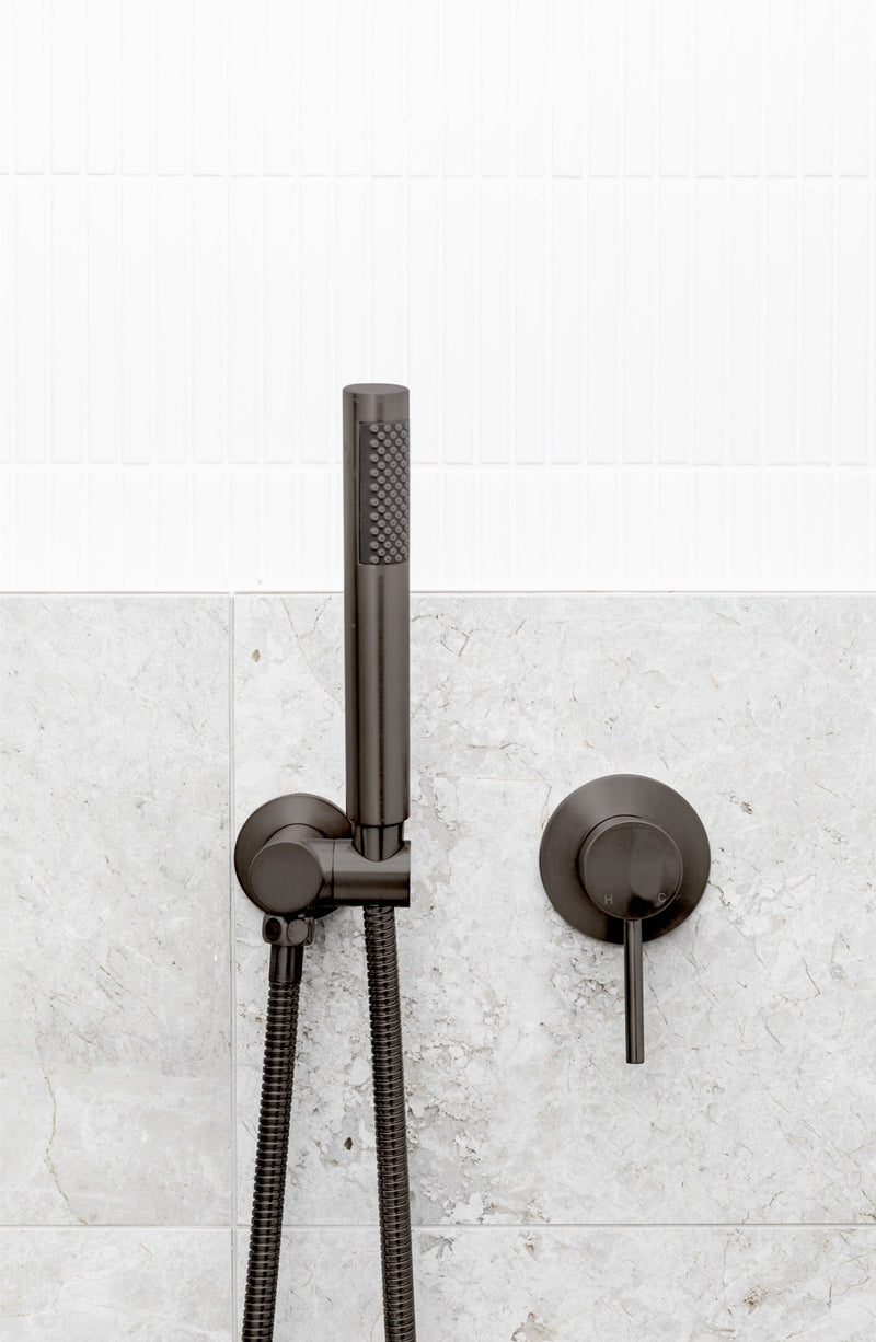 Meir Round Shower on Bracket - Shadow Gunmetal