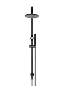 Meir Round Combination Shower Rail, 200mm Rose, Single Function Hand Shower - Matte Black