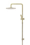Round Combination Shower Rail 300mm Rose, Three Function Hand Shower - PVD Tiger Bronze