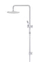 Round Combination Shower Rail 300mm Rose, Three Function Hand Shower - Polished Chrome
