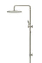Round Combination Shower Rail 300mm Rose, Three Function Hand Shower - PVD Brushed Nickel