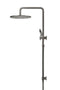 Round Combination Shower Rail 300mm Rose, Three Function Hand Shower - Shadow Gunmetal