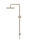 Round Combination Shower Rail, 300mm Rose, Single Function Hand Shower - Champagne