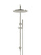 Round Combination Shower Rail, 300mm Rose, Single Function Hand Shower - PVD Brushed Nickel
