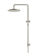Round Combination Shower Rail, 300mm Rose, Single Function Hand Shower - PVD Brushed Nickel