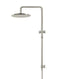 Round Combination Shower Rail, 300mm Rose, Single Function Hand Shower - PVD Brushed Nickel