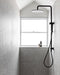 Meir Round Combination Shower Rail, 300mm Rose, Single Function Hand Shower - Matte Black