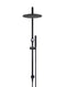 Meir Round Combination Shower Rail, 300mm Rose, Single Function Hand Shower - Matte Black