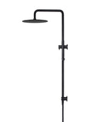 Meir Round Combination Shower Rail, 300mm Rose, Single Function Hand Shower - Matte Black