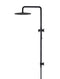 Meir Round Combination Shower Rail, 300mm Rose, Single Function Hand Shower - Matte Black