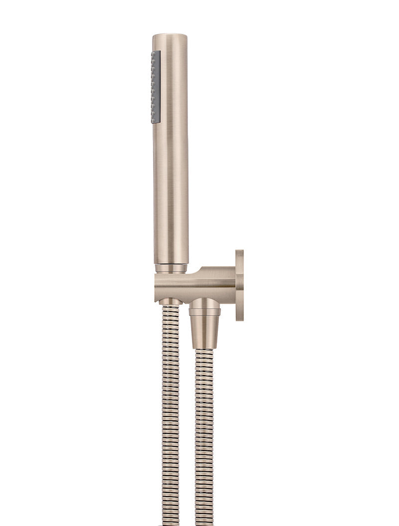 Round Hand Shower on Fixed Bracket - Champagne