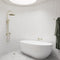 Meir Round Gooseneck Shower Set with 300mm rose, Three-Function Hand Shower - PVD Tiger Bronze