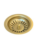 Meir Lavello Sink Strainer and Waste Plug Basket with Stopper - Brushed Bronze Gold