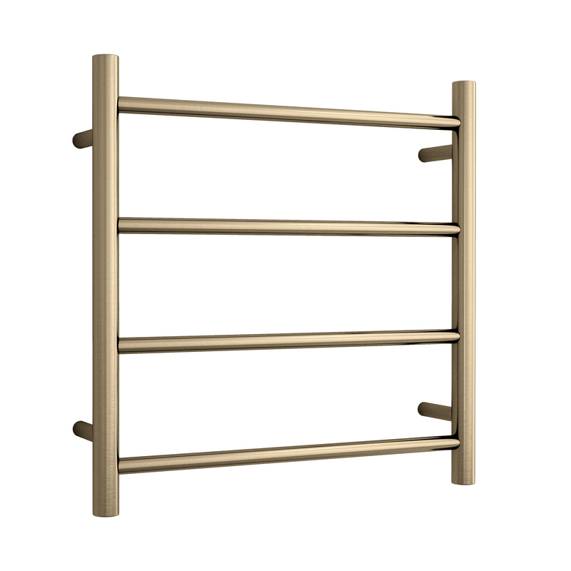 Thermogroup 4 Bar Straight Round Heated Towel Ladder 550mm Brushed Brass