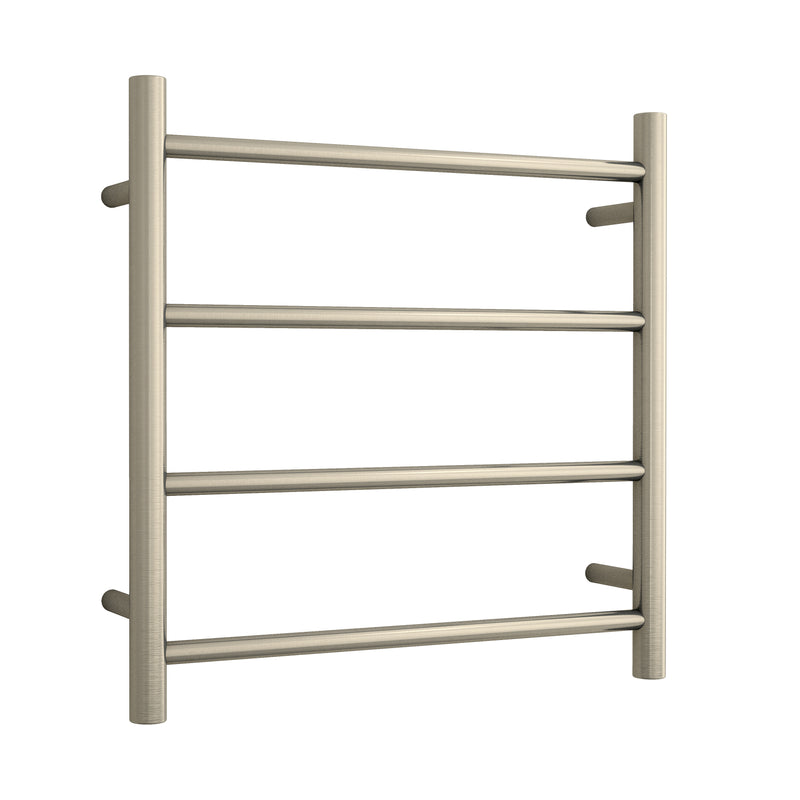 Thermogroup 7 Bar Straight Round Heated Towel Ladder 600mm Brushed Nickel