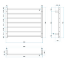 Thermogroup 7 Bar Heated Towel Ladder 900mm Polished Stainless Steel