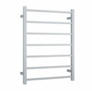 Thermogroup 7 Bar Straight Square Heated Towel Ladder 600mm Brushed Stainless Steel