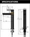 Meir Round Paddle Tall Basin Mixer - Matte Black